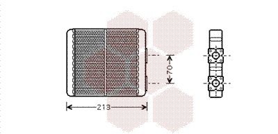 VAN WEZEL Kachelradiateur, interieurverwarming 13006226 VAN WEZEL 13006226 Kachelradiateur Nissan Pickup D22 prijs