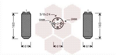 VAN WEZEL Filtre déshydratant, climatisation 1300D037 VAN WEZEL 1300D037 Clim NISSAN PRIMERA (P10) 1995