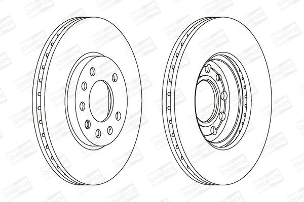 CHAMPION Bremseskive 562070CH CHAMPION 562070CH Sportsbremseskiver Opel Corsa C Van originale pris