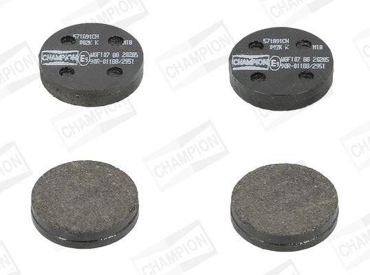 CHAMPION Kit pastiglie freni 571891CH CHAMPION 571891CH Kit pastiglie freni CITROЁN 2CV Sedan 6 27 CV 1984