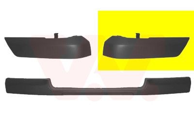 VAN WEZEL Övertäck, stötfångare 1611583 VAN WEZEL 1611583 Stötfångarlist Peugeot 309 2 original