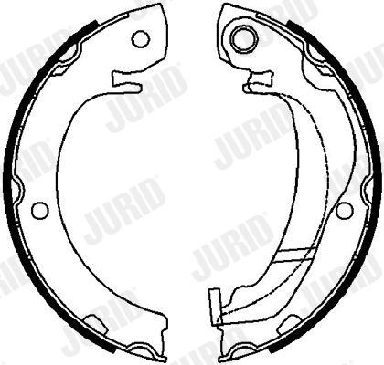 JURID Sada brzd. čeľustí parkov. brzdy 362636J Čeľustí parkovacej brzdy JURID Nissan QASHQAI 362636J