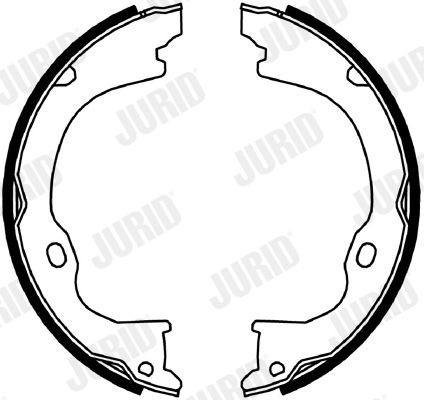 JURID Sada brzd. čeľustí parkov. brzdy 362644J Čeľustí parkovacej brzdy JURID QASHQAI 362644J lacné