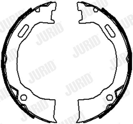 JURID Σετ σιαγόνων φρένων, χειρόφρενο 362645J 362645J Σιαγωνες φρενων AUDI A3 JURID