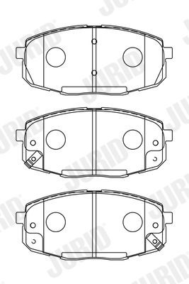 Brake pad set JURID 573730J JURID 573730J Brake pads Hyundai i30 2008