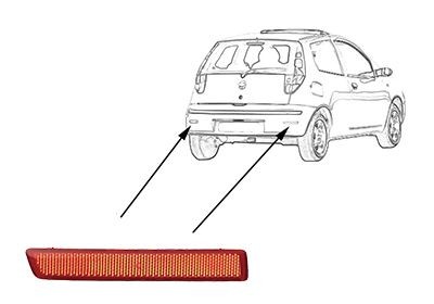 VAN WEZEL Reflektor 1622939 VAN WEZEL 1622939 Bagrefleks HYUNDAI ix20 originale