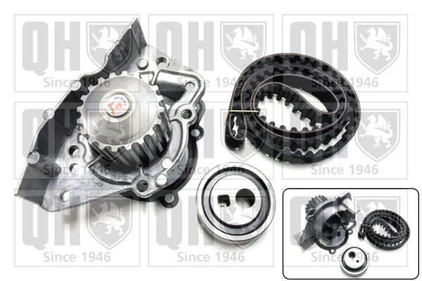 QUINTON HAZELL Water pump and timing belt kit QBPK1201 QUINTON HAZELL QBPK1201 Citroën XM Y4 timing belt set replacement