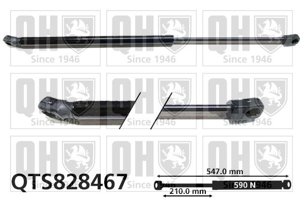 QUINTON HAZELL Gasveer achterklep QTS828467 QUINTON HAZELL QTS828467 originele Gasveer achterklep Rio IV Sedan (SC, FB) kosten