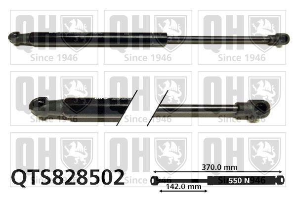 QUINTON HAZELL Gassfjær, motorpanser QTS828502 QUINTON HAZELL QTS828502 originale Panser demper Audi A5 Cabriolet F57 hva koster