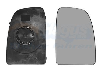 VAN WEZEL Peegliklaas, Välispeegel 1651834 1651834 Peegliklaas FIAT PANDA VAN WEZEL