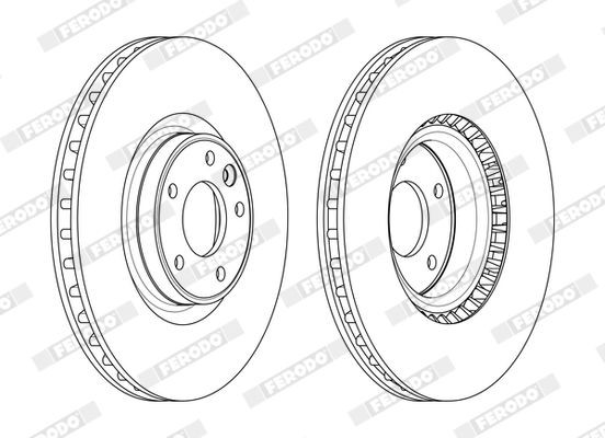 FERODO Disco freno DDF2601C-1 FERODO DDF2601C-1 Dischi freno Range Rover L494 originale prezzo