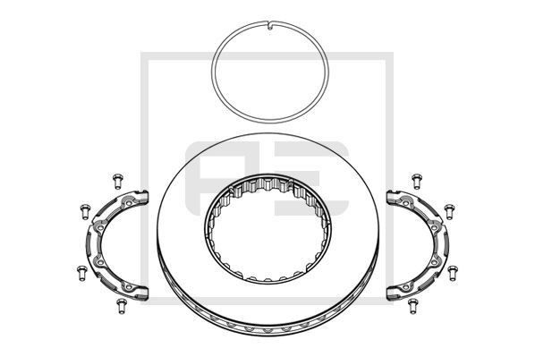 PETERS ENNEPETAL Remschijf 146.223-00A Remschijf set SUZUKI PETERS ENNEPETAL 146.223-00A