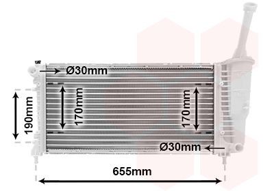 VAN WEZEL Ψυγείο, ψύξη κινητήρα 17002308 VAN WEZEL 17002308 Ψυγειο νερου LANCIA MUSA γνήσια