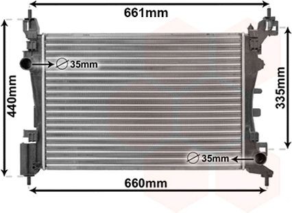 Radiador, arrefecimento do motor VAN WEZEL 17002318 VAN WEZEL 17002318 Radiador arrefecimento do motor Fiat GRANDE PUNTO 2023