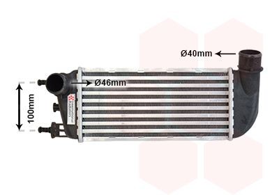 VAN WEZEL Intercooler 17004352 VAN WEZEL 17004352 originais Intercooler KA Hatchback (RU8) custo