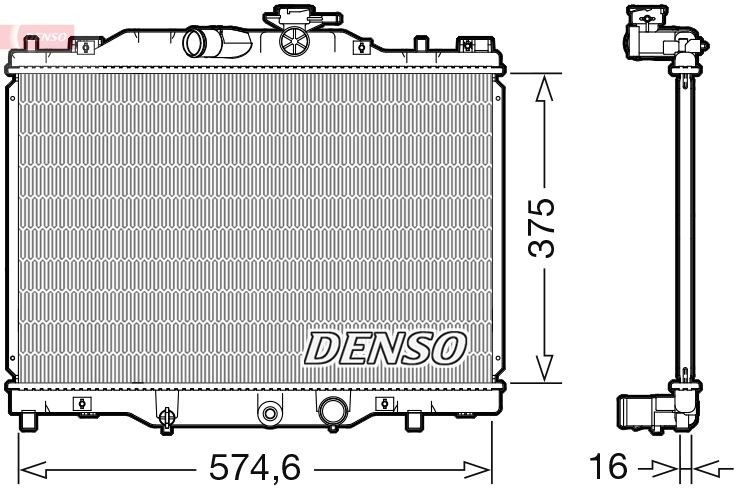 DENSO Chladič motora DRM44043 DRM44043 Chladič motora DENSO MAZDA TRIBUTE