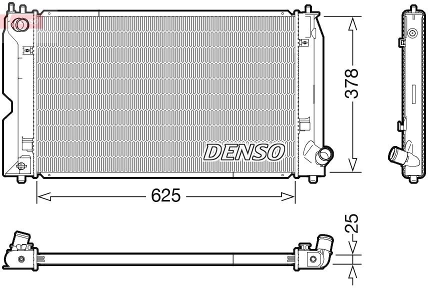 DENSO Radiateur DRM50119 DENSO DRM50119 Radiateur, koelvloeistof Toyota 4runner UZN210 prijs