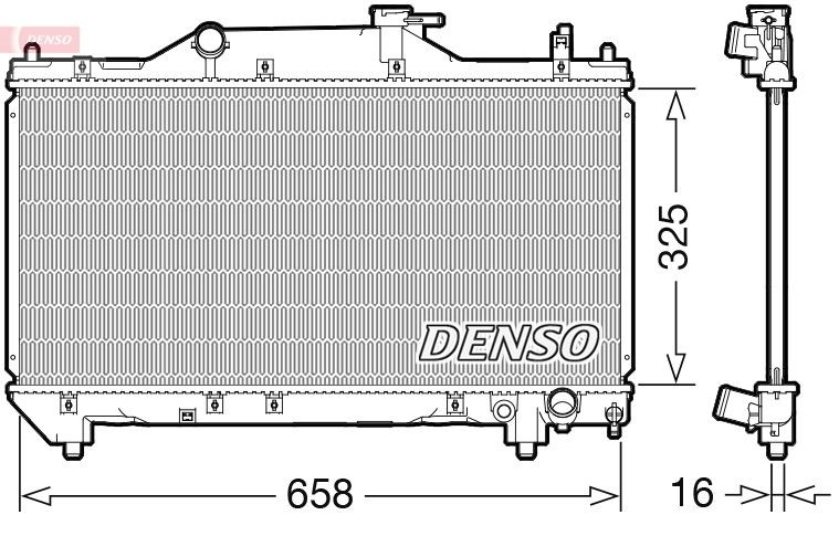 DENSO Ψυγείο, ψύξη κινητήρα DRM50131 DENSO DRM50131 Ψυγειο νερου Toyota Avensis T22 Combi τιμες