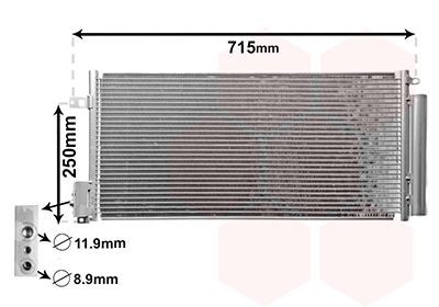 Air conditioning condenser VAN WEZEL 17005310 VAN WEZEL 17005310 2017 ALFA ROMEO GIULIETTA ac condenser replacement
