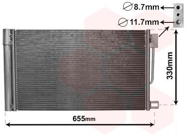 Kondensator, klimaanlæg VAN WEZEL 17005314 VAN WEZEL 17005314 AC kondensator FIAT FIORINO 2019