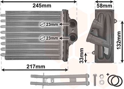 Výmenník tepla vnútorného kúrenia VAN WEZEL 17006304 VAN WEZEL *** IR PLUS *** 17006304 Radiátor kúrenia FIAT PANDA 2010