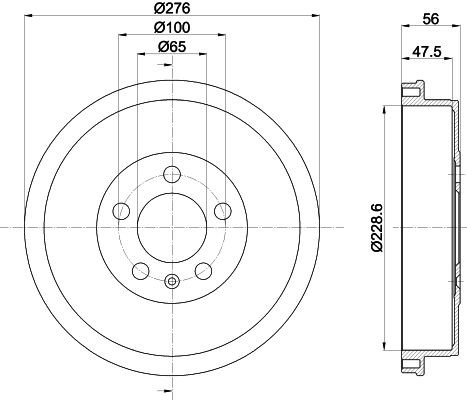 MINTEX Bremžu trumulis MBD399 Trumuļu bremzes MINTEX SKODA MBD399