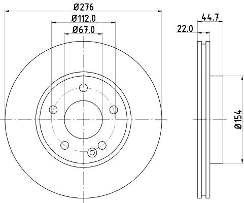 MINTEX Brake disc MDC1752C Mercedes B-Class MINTEX brake discs MDC1752C
