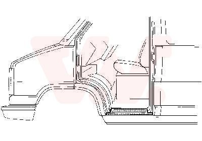 VAN WEZEL Foor board, door sill 1745102 1745102 Μαρσπιέ ALFA ROMEO 145 VAN WEZEL