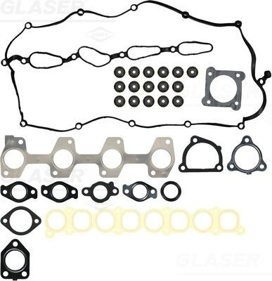 GLASER Sotningssats D90315-00 D90315-00 GLASER topplockspackning Kia SOUL