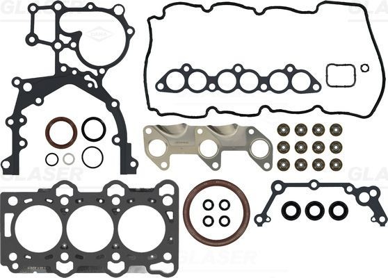 GLASER Full Gasket Set, engine S90237-00 Hyundai i20 GLASER full engine gasket set S9023700