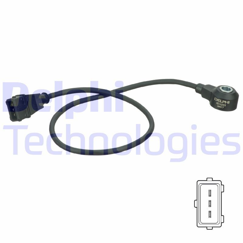 DELPHI Knackningssensor AS10203 DELPHI AS10203 Knackningssensor Skoda Superb 3u original