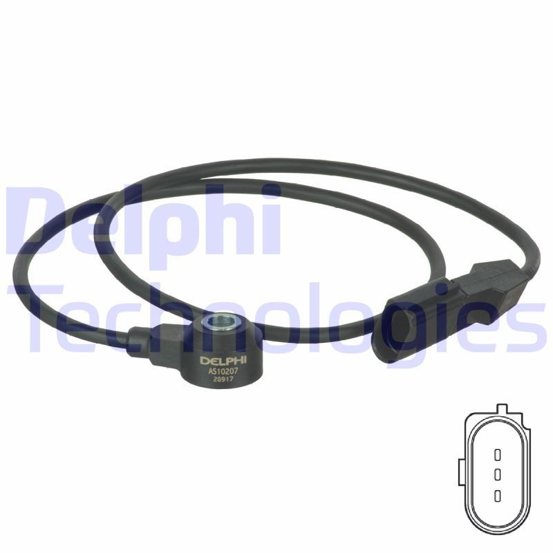 DELPHI Sensore di detonazione AS10207 DELPHI AS10207 Sensore di detonazione Nissan PATHFINDER originali