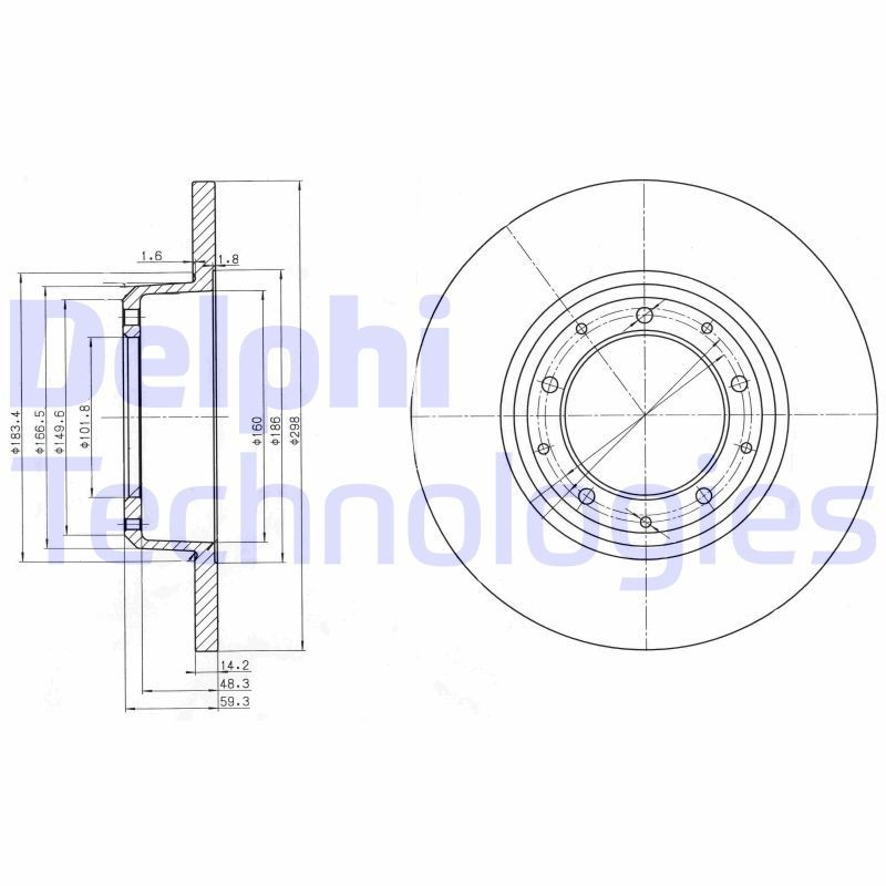DELPHI Brzdový kotouč BG3982C DELPHI BG3982C Športové brzdové kotúče Land Rover Defender Cabrio cena