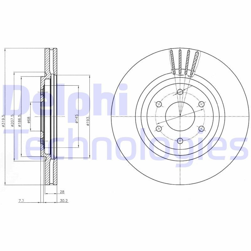 DELPHI Jarrulevy BG4176C DELPHI BG4176C Nissan Pathfinder r51 sport-jarrulevyt vaihto hinta