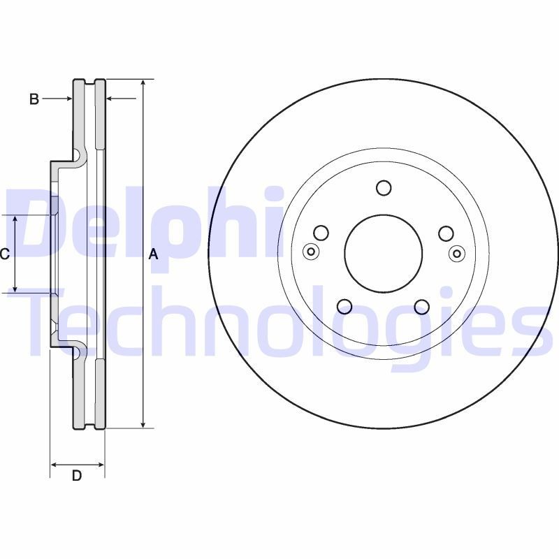 DELPHI Bremsscheibe BG4809C DELPHI BG4809C ACURA TSX Bremsscheiben Preis