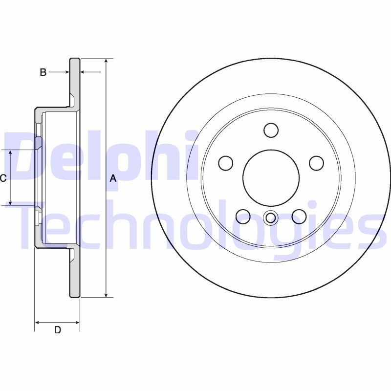 DELPHI Bremsscheibe BG4812C BG4812C DELPHI Cooper (F65, F66) Bremsscheiben kaufen