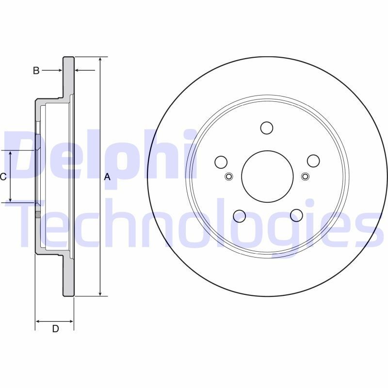DELPHI Disco freno BG4928C DELPHI BG4928C Disco freno LEXUS UX (_AA1_, _AH1_) 250h (MZAH10) 178 CV 2022
