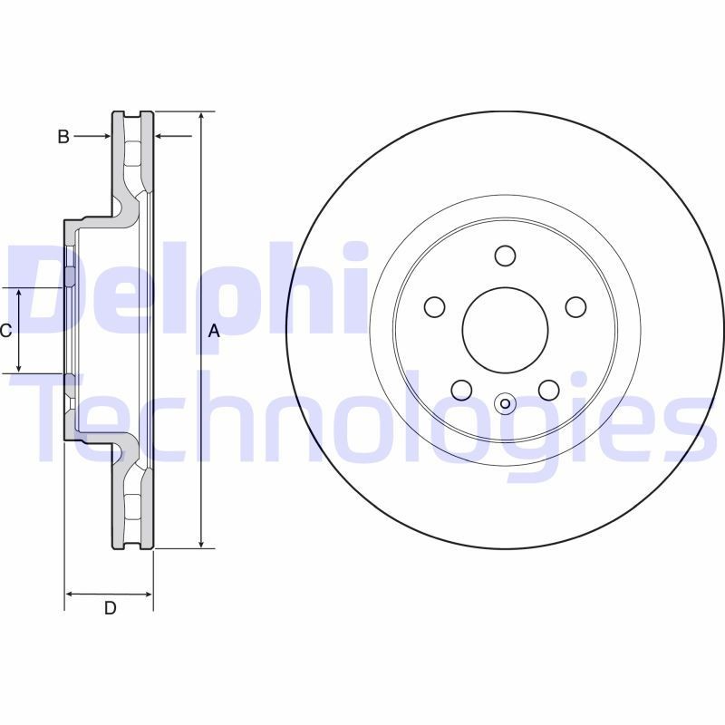DELPHI Bremseskive BG9220C DELPHI BG9220C originale Bremseskive BMW 1600 GT pris