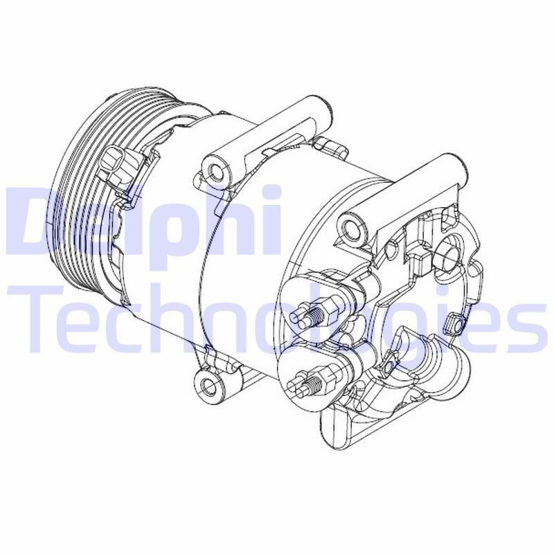 DELPHI AC-kompressor CS20324 DELPHI CS20324 AC kompressor Ford Fiesta Mk6 til en fordelagtig pris