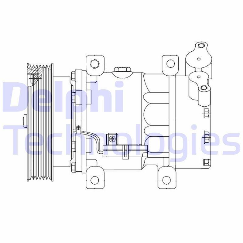 Ilmastoinnin kompressori DELPHI CS20523 DELPHI CS20523 RENAULT KANGOO 2004 Ilmastoinnin kompressori