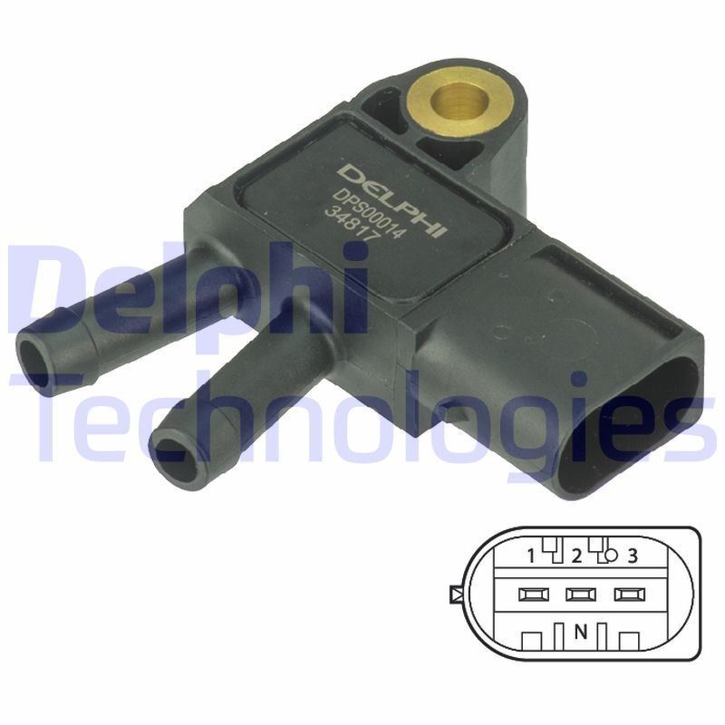 DELPHI Sensori, pakokaasupaine DPS00014 DPS00014 DELPHI Dpf paine-eroanturi Mercedes-Benz CLS hinta