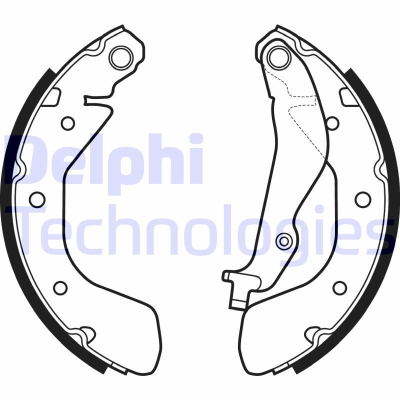 DELPHI Bremžu loku komplekts LS2134 LS2134 Bremžu loku OPEL MOKKA DELPHI