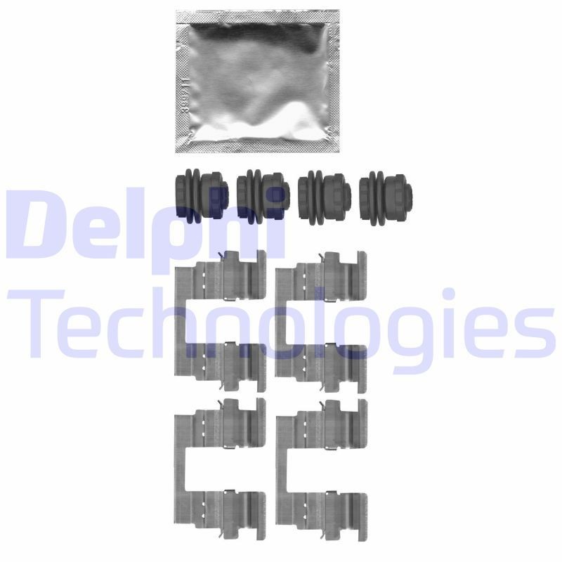 DELPHI Lisakomplekt, ketaspiduriklotsid LX0666 DELPHI LX0666 Lisakomplekt, ketaspiduriklotsid