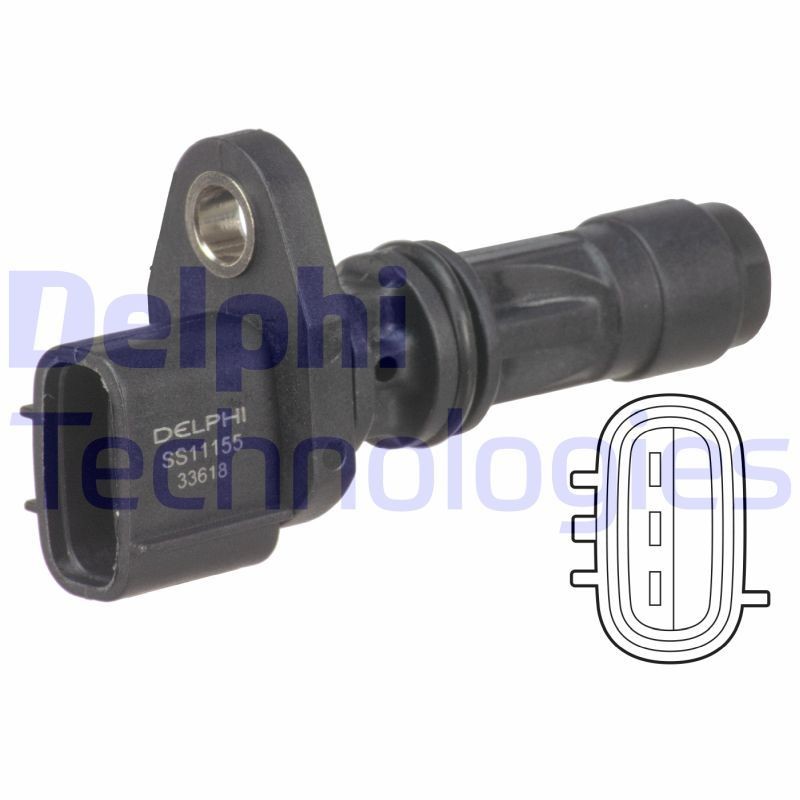 Generatore di impulsi, Albero a gomiti DELPHI SS11155 DELPHI SS11155 Sensore albero motore Nissan NAVARA 2000