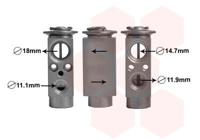 Izplešanās vārsts, Gaisa kond. sistēma VAN WEZEL 18001380 VAN WEZEL 18001380 Izplešanās vārsts Volkswagen SHARAN 2000