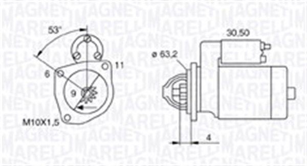 MAGNETI MARELLI Starter 063721057010 063721057010 Startmotor RENAULT TWINGO MAGNETI MARELLI