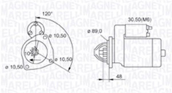 MAGNETI MARELLI Starter 063721268010 Starter IVECO MAGNETI MARELLI 063721268010