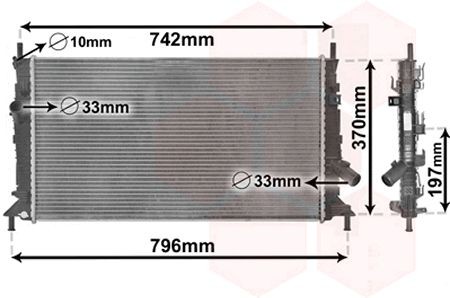 VAN WEZEL Køler, motorkøling 18002370 VAN WEZEL 18002370 originale E-serie Van (SG) Køler hvad koster