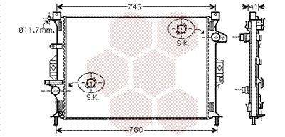 Chladič motora VAN WEZEL 18002424 VAN WEZEL 18002424: Chladič vody Ford GALAXY 2008