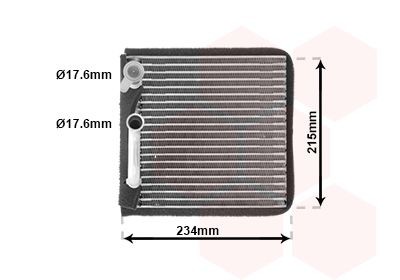 VAN WEZEL Evaporador, ar condicionado 1800V089 Evaporador de ar condicionado VAN WEZEL FORD 1800V089